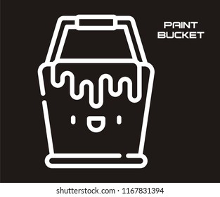 PAINT BUCKET VECTOR ICON 