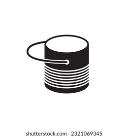 Paint bucket vector icon balck and white