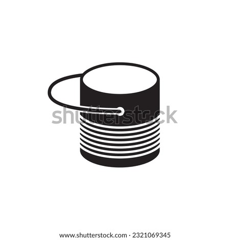 Paint bucket vector icon balck and white