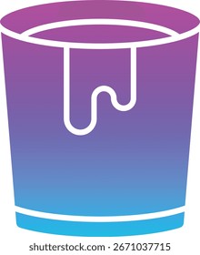 Icono de Vector de cubo de pintura. Se puede utilizar para aplicaciones de impresión, móviles y de Web.