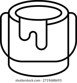 Icono de Vector de cubo de pintura. Se puede utilizar para aplicaciones de impresión, móviles y de Web.