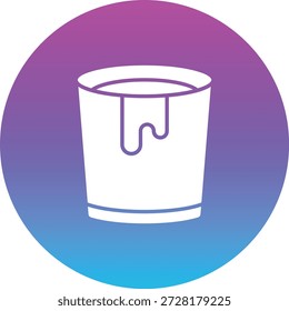 Icono de Vector de cubo de pintura. Se puede utilizar para aplicaciones de impresión, móviles y de Web.
