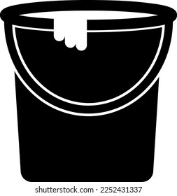 Paint bucket vector icon, color symbol illustration on white background..eps