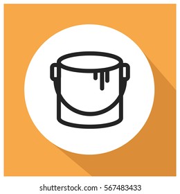 Paint bucket vector icon, color symbol. Modern, simple flat vector illustration for web site or mobile app