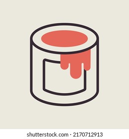 Paint bucket vector icon. Construction, repair and building. Graph symbol for your web site design, logo, app, UI. Vector illustration, EPS10.