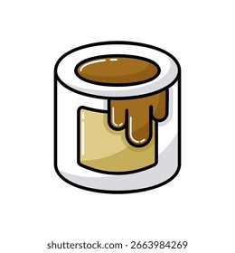 Ícone de vetor do balde de tinta. Construção, reparação e construção. Símbolo gráfico para o design, logotipo, aplicativo, interface do usuário do seu site. Ilustração vetorial, EPS10.
