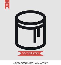 Paint bucket vector icon, illustration symbol