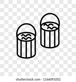 Paint bucket vector icon isolated on transparent background, Paint bucket logo concept