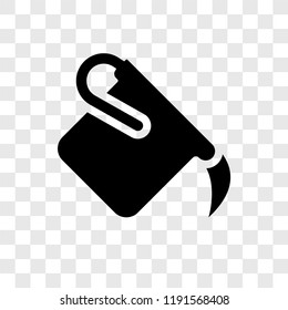 Paint bucket vector icon isolated on transparent background, Paint bucket transparency logo concept