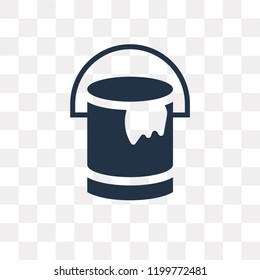 Paint bucket vector icon isolated on transparent background, Paint bucket transparency concept can be used web and mobile