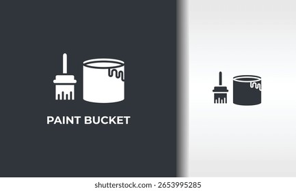 Paint Bucket Vector, Icon Or Logo Sign Isolated Symbol Illustration
