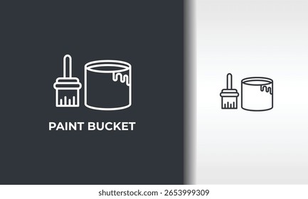 Paint Bucket Vector, Icon Or Logo Sign Isolated Symbol Illustration