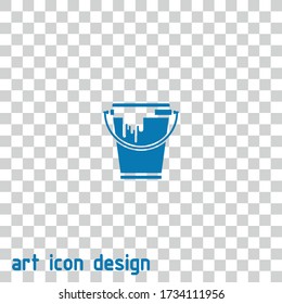 paint bucket vector icon on isolated background