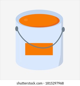 Paint bucket vector illustration for repair or home inovation theme.