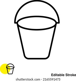 Paint Bucket Vector Line Icon