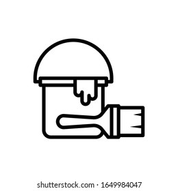 Paint Bucket Vector Outline Icon. EPS 10 File