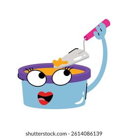 Paint bucket Vector Sticker. Eps 10 File 