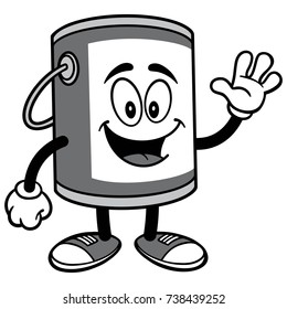 Paint Bucket Waving Illustration