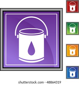 Paint Bucket web button isolated on a background.