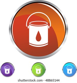 Paint Bucket web button isolated on a background.