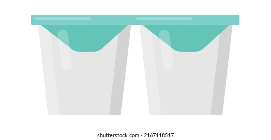 Herramienta de pintura de cubos de pintura. Ilustración del vector
