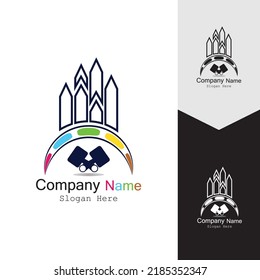 PAINT BUILDING ICON BACKGROUND VECTOR TEMPLATE