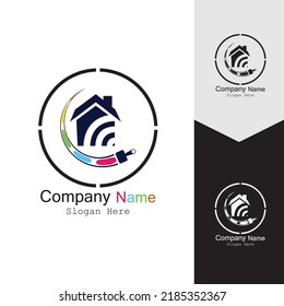 PAINT BUILDING ICON BACKGROUND VECTOR TEMPLATE