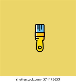paint bursh icon flat design