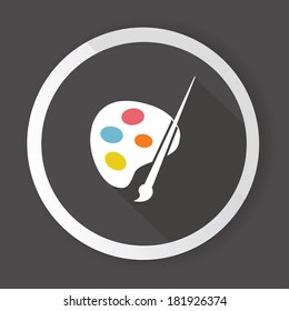 Paint button,vector