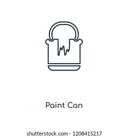 Paint Can concept line icon. Linear Paint Can concept outline symbol design. This simple element illustration can be used for web and mobile UI/UX.