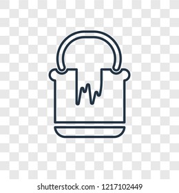 Paint Can concept vector linear icon isolated on transparent background, Paint Can concept transparency concept in outline style
