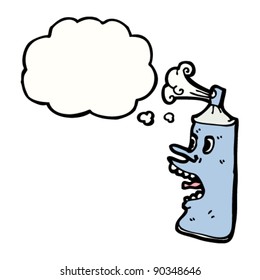 paint can with face cartoon