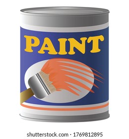 Paint can icon. Cartoon of paint can vector icon for web design isolated on white background