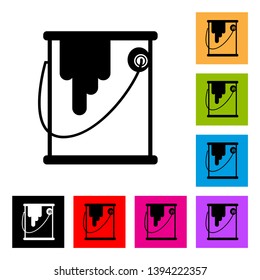 Paint Can Icon With Different Color Background