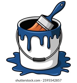 Paint can icon flat vector