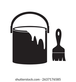 paint can icon illustration design template