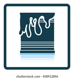 Paint can icon. Shadow reflection design. Vector illustration.