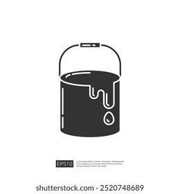 Paint Can Icon, Simple Vector Illustration