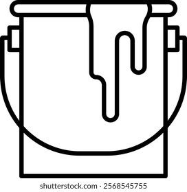 Paint Can Icon Symbol Art Sign