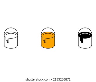  paint can icons  symbol vector elements for infographic web