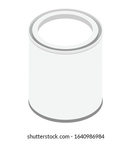 Paint can isolated on white background vector isometric view