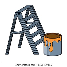 paint can and ladder icon