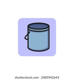 Paint can line icon. Painting, renovation, improvement. Construction concept. Vector illustration can be used for topics like service, do it yourself, creativity