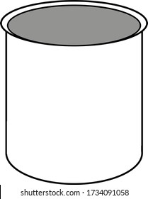 paint can on white background