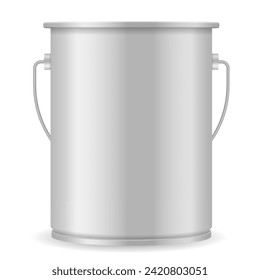 Paint can on a white background. Vector illustration.