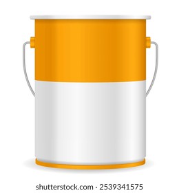 Paint can on a white background. Vector illustration.