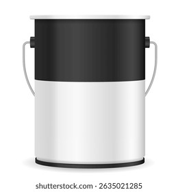 Paint can on a white background. Vector illustration.