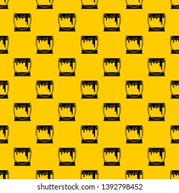 Paint can pattern seamless vector repeat geometric yellow for any design