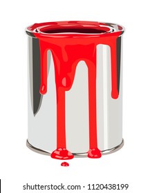 paint can vector realistic vector illustration isolated