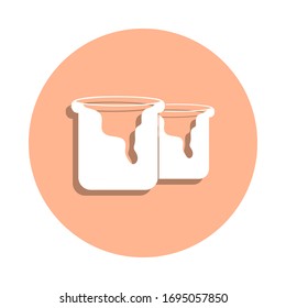 Icono de placa de latas de pintura. Glifo simple, vector plano de arte e iconos de pintura para ui y ux, sitio web o aplicación móvil